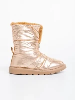 Дамски чизми шампанско от текстилен материал Tayte