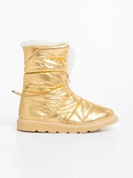Дамски чизми златисти от текстилен материал Tayte