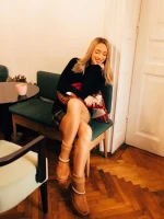 Дамски чизми камел от текстилен материал Diaza