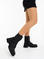 Дамски боти черни от екологична кожа Tempera