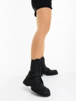 Дамски боти черни от екологична кожа Tempera