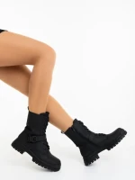 Дамски боти черни от екологична кожа Tempera