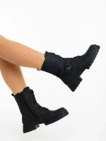 Дамски боти черни от екологична кожа Tempera