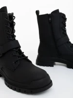 Дамски боти черни от екологична кожа Tempera