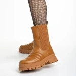 Дамски чизми  камел  от еко кожа  Lovena