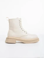 Дамски боти  бежови  от еко кожа Hanieh