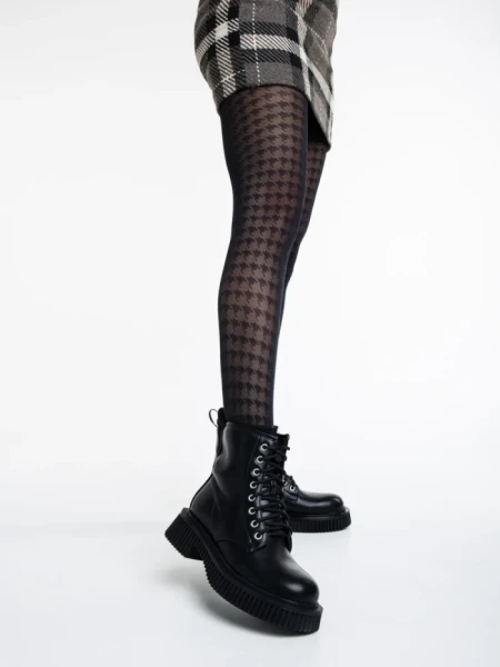 Дамски боти  черни  от еко кожа Hanieh