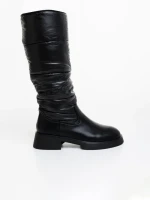 Дамски чизми черни от екологична кожа и синтетичен материал Ludmilla