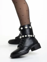 Дамски боти  черни  от еко кожа  Veyda