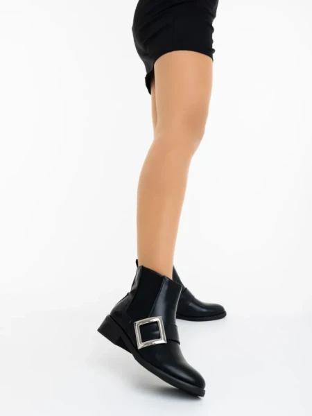 Дамски боти черни от екологична кожа Vitera