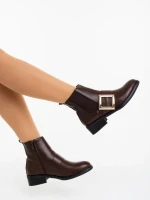 Дамски боти кафяви от екологична кожа Vitera