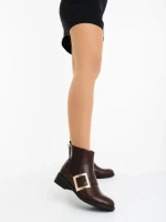 Дамски боти кафяви от екологична кожа Vitera