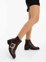 Дамски боти кафяви от екологична кожа Vitera