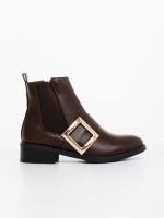 Дамски боти кафяви от екологична кожа Vitera