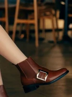 Дамски боти цвят камел от екологична кожа Vitera