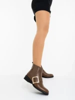 Дамски боти каки от екологична кожа Vitera