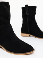 Дамски чизми черни от текстилен материал Ladonna