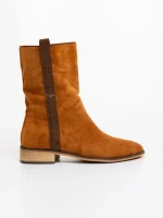 Дамски чизми камел от текстилен материал Ladonna