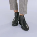 Дамски боти от естествена кожа Costa черни