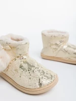 Детски чехли бежови от еко кожа Aspen