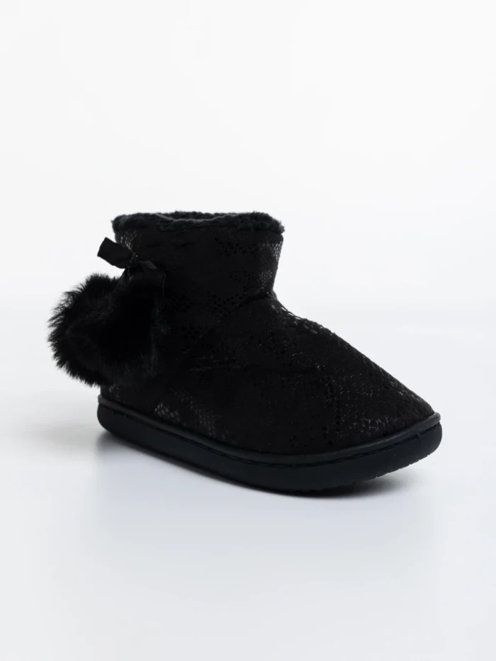 Детски чехли черни от еко кожа Aspen