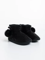 Детски чехли черни от еко кожа Aspen