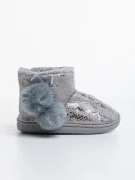 Детски чехли сиви от еко кожа Aspen