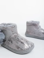 Детски чехли сиви от еко кожа Aspen