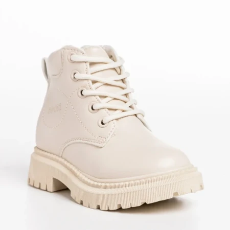 Детски боти  бежови  от еко кожа  Faviola