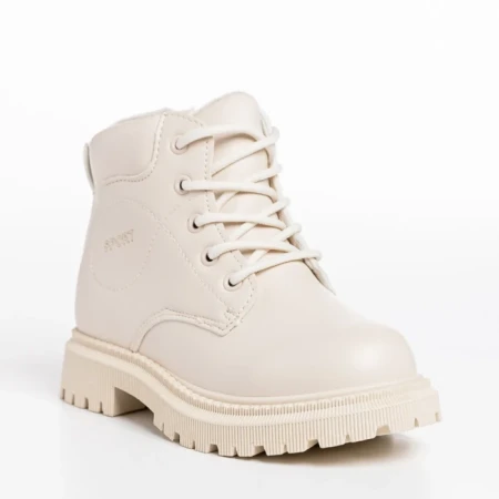 Детски боти  бежови  от еко кожа  Faviola