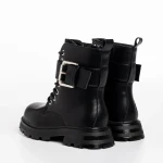 Детски боти черни  със сребристо  от еко кожа  Verdia