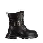 Детски боти черни  със сребристо  от еко кожа  Suprina