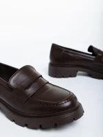 Дамски мокасини кафяви от еко кожа Dorrin