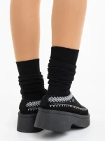 Дамски чехли черни от текстилен материал Zafira