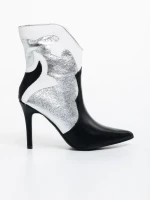 Дамски боти черни със сребристо от еко кожа Kerenza