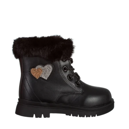 Детски чизми черни  от еко кожа  Sedona