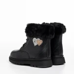 Детски чизми черни  от еко кожа  Sedona