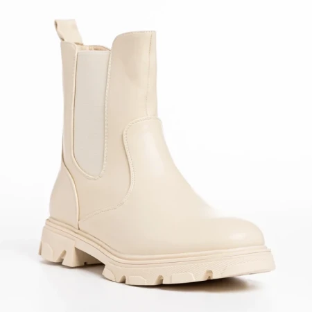 Дамски чизми бежови  от еко кожа  Vashti