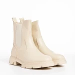 Дамски чизми бежови  от еко кожа  Vashti