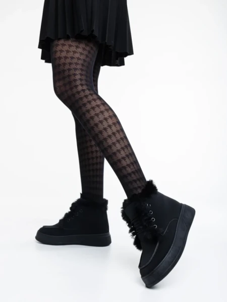 Дамски боти черни от еко кожа Kizzie