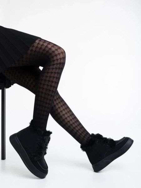 Дамски боти черни от еко кожа Kizzie