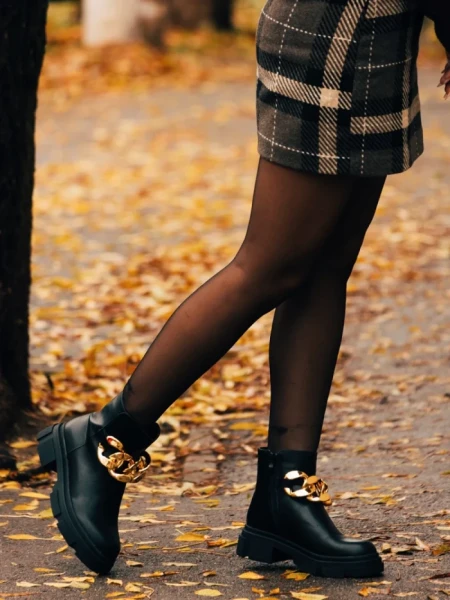 Дамски боти черни от екологична кожа Vigora