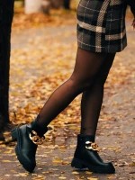 Дамски боти черни от екологична кожа Vigora