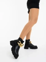 Дамски боти черни от екологична кожа Vigora