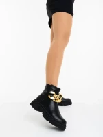 Дамски боти черни от екологична кожа Vigora