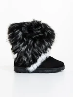 Дамски чизми черни от текстилен материал  Vestigia