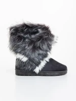 Дамски чизми сиви от текстилен материал  Vestigia