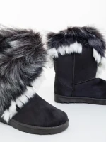 Дамски чизми сиви от текстилен материал  Vestigia