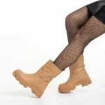 Дамски чизми камел от еко кожа  Yamari