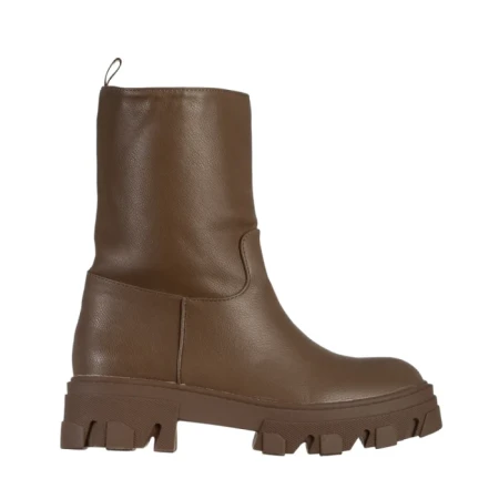 Дамски чизми кафяви  от еко кожа  Yamari
